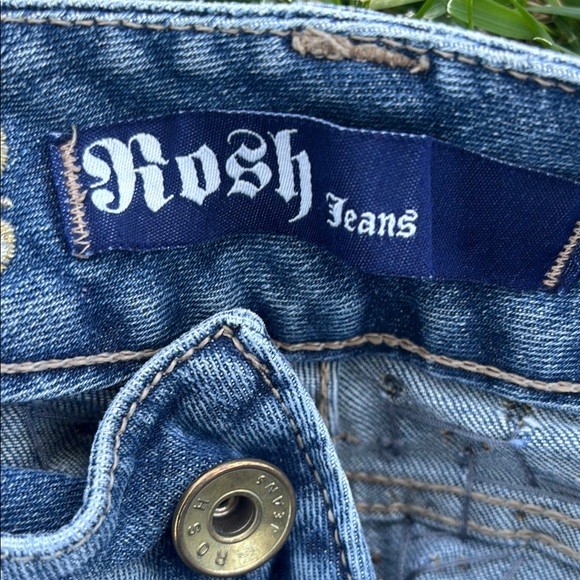 Vintage ROSH Women's Blue Jeans with Embellished Pockets - Picture 4 of 9